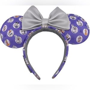 NWT Disney 100th Loungefly Platinum Purple Mickey & Friends Mickey Ears Headband